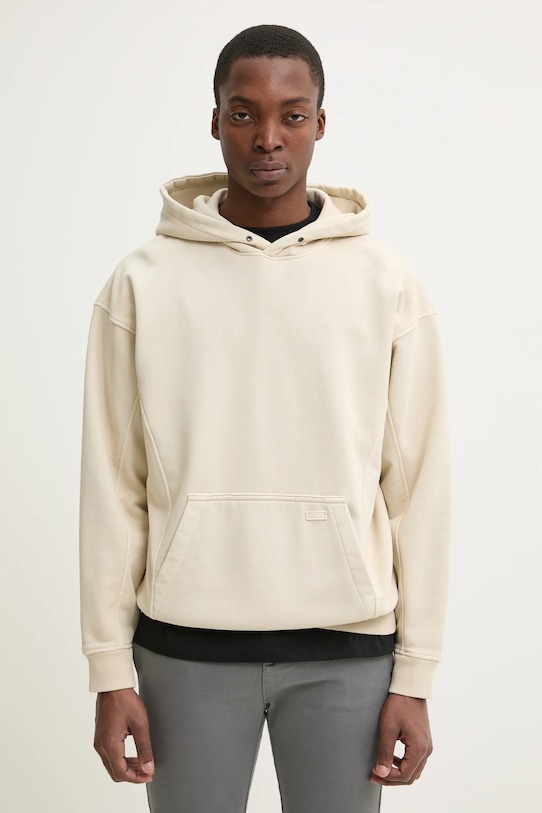 Hugo Blue hanorac de bumbac uni bej 50538681