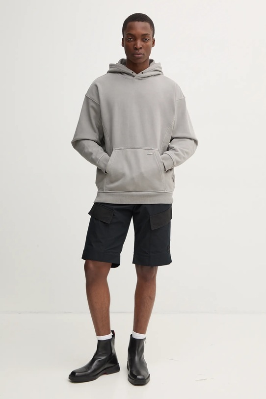 Hugo Blue hanorac de bumbac 50538681 gri SS25