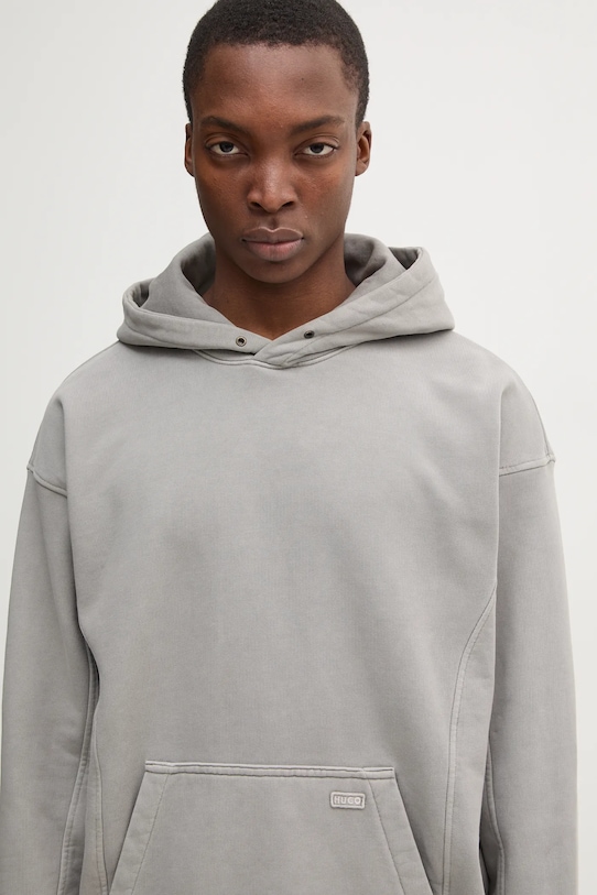 Hugo Blue hanorac de bumbac gri 50538681