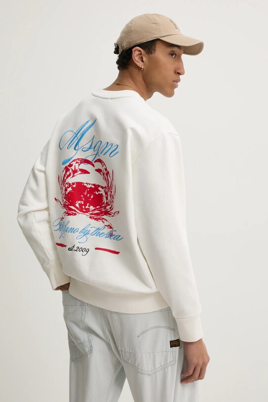 Хлопковая кофта MSGM хлопок бежевый 3840MM115.257099