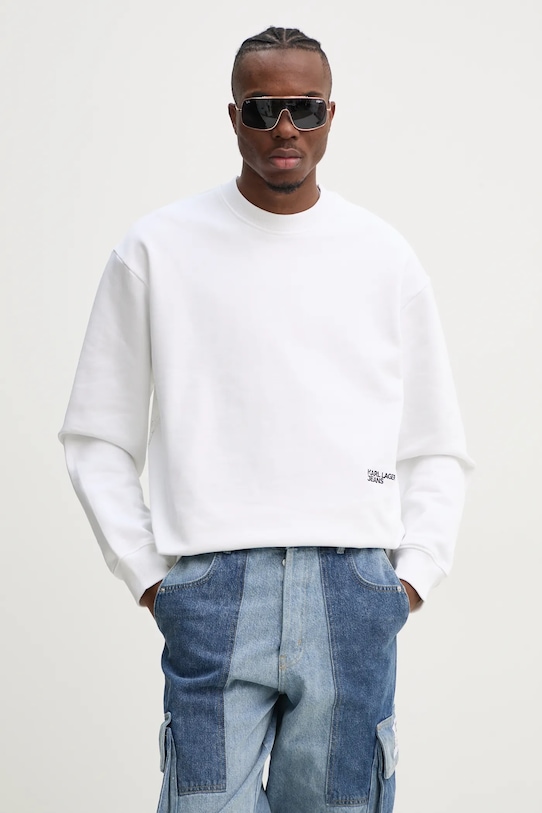 Odzież Karl Lagerfeld Jeans bluza bawełniana A1M20070 biały