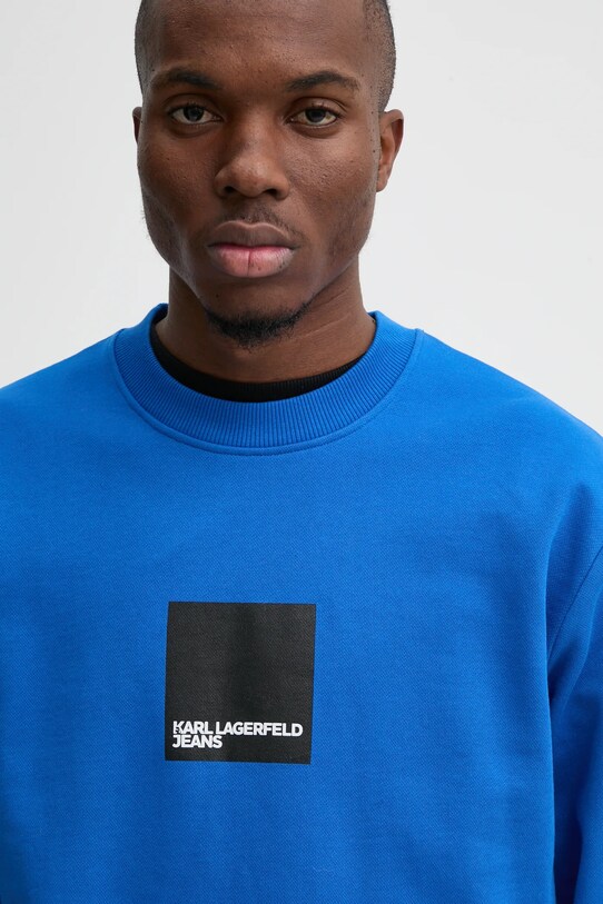 Karl Lagerfeld Jeans hanorac de bumbac albastru A1M20002