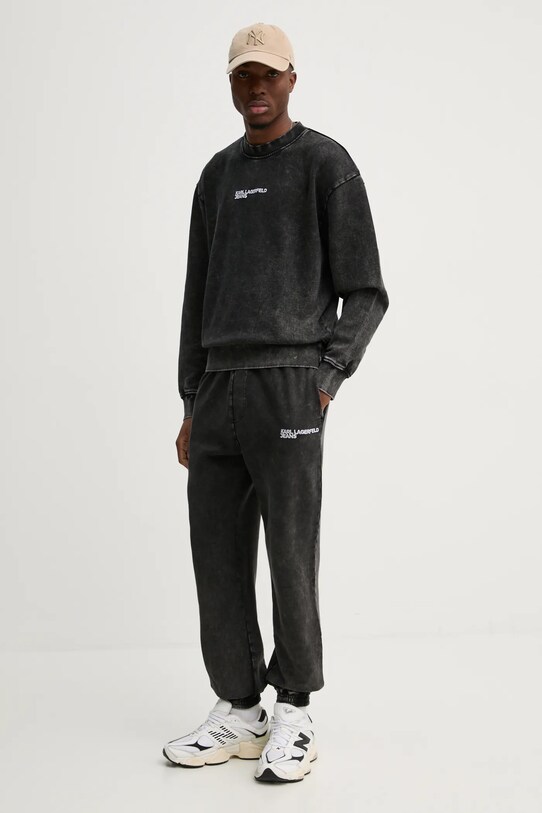 Хлопковая кофта Karl Lagerfeld Jeans A1M20026 серый SS25