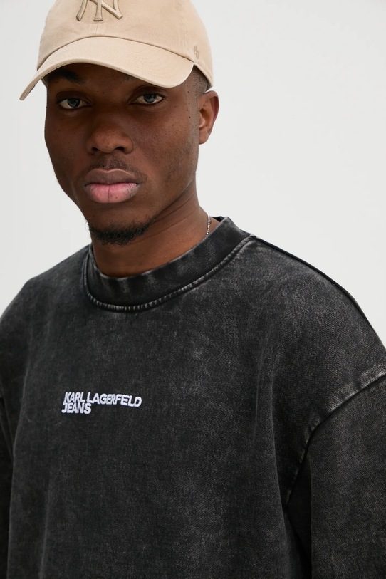 Хлопковая кофта Karl Lagerfeld Jeans серый A1M20026