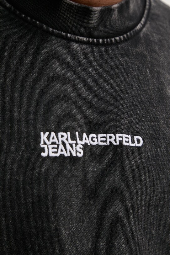 Хлопковая кофта Karl Lagerfeld Jeans A1M20026 серый