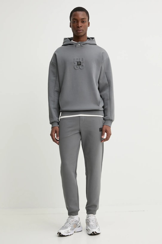 HUGO bluza 50530191 szary SS25