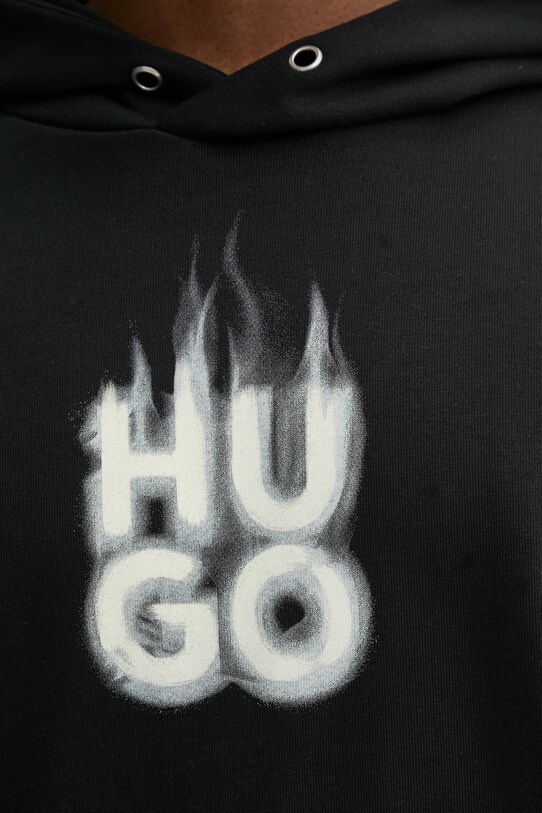 Бавовняна кофта HUGO 50530428 чорний
