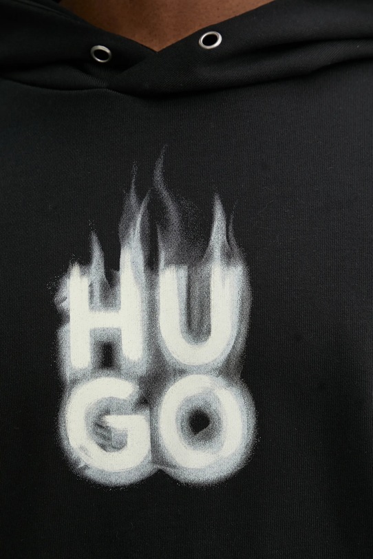 HUGO bluza bawełniana 50530428 czarny