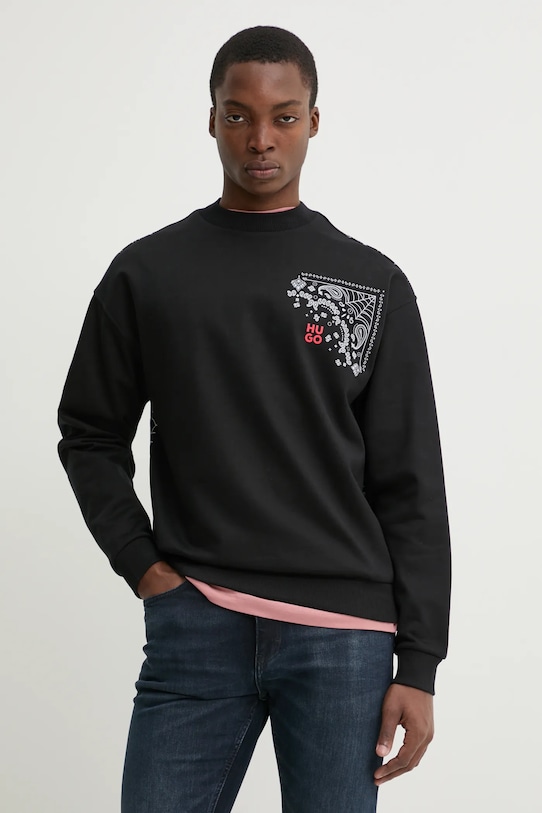 Odzież HUGO bluza bawełniana 50532094 czarny