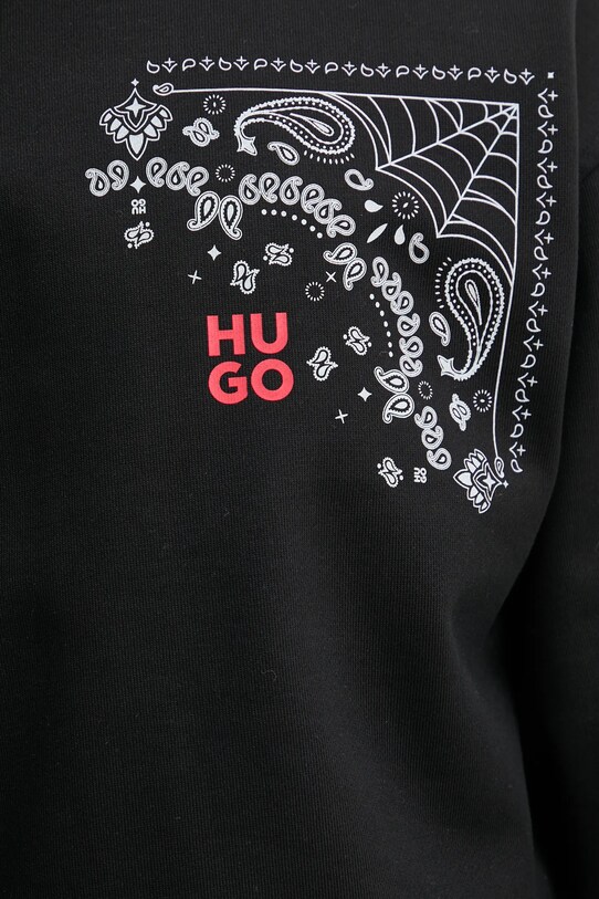 HUGO hanorac de bumbac 50532094 negru