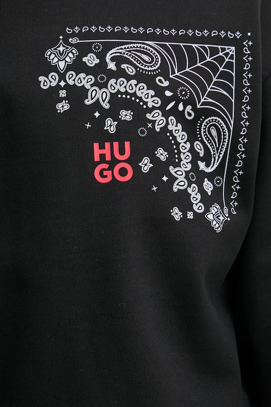 HUGO bluza bawełniana 50532094 czarny