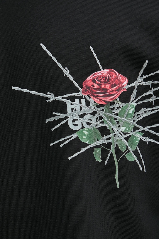 HUGO bluza bawełniana 50532094 czarny