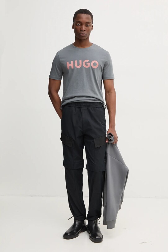 HUGO bluza 50533689 gri SS25