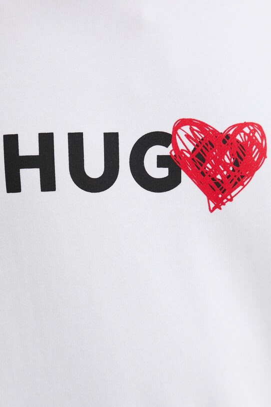 HUGO bluza bawełniana 50530577 biały