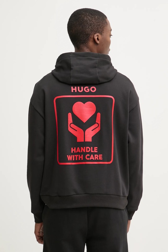 Odzież HUGO bluza bawełniana 50530577 czarny