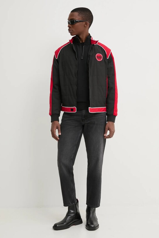 HUGO bluza bawełniana 50530649 czarny SS25