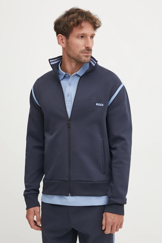 BOSS Green bluza print bleumarin 50530036