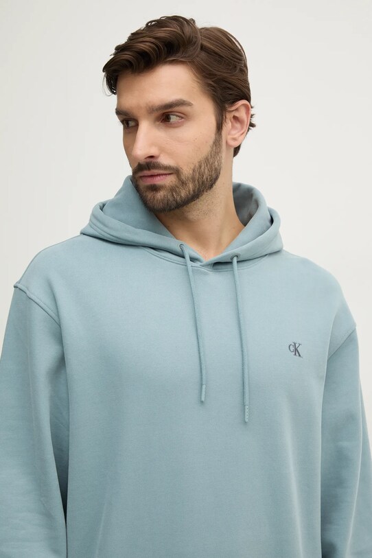 Хлопковая кофта Calvin Klein Jeans бирюзовый J30J326748