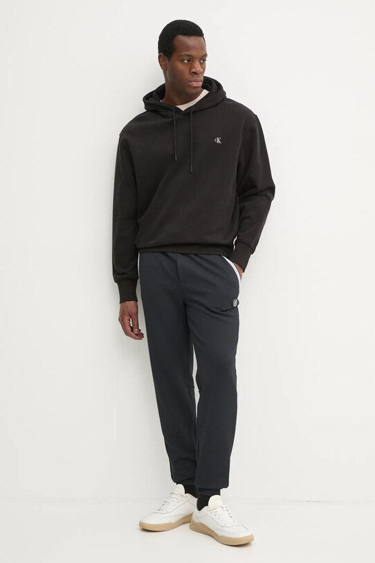 Βαμβακερή μπλούζα Calvin Klein Jeans J30J326748 μαύρο SS25