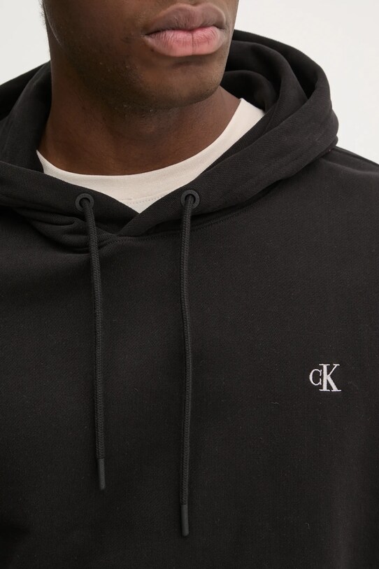 Βαμβακερή μπλούζα Calvin Klein Jeans J30J326748 μαύρο