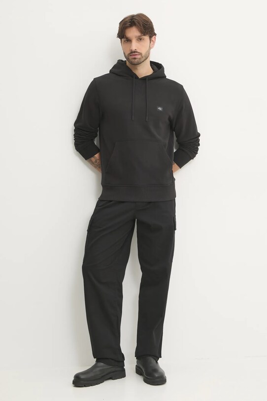 Хлопковая кофта Calvin Klein Jeans J30J327113 чёрный SS25