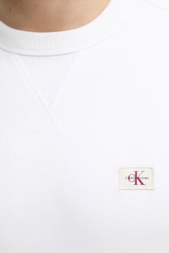 Bavlněná mikina Calvin Klein Jeans J30J327115 bílá