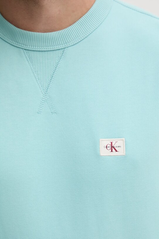 Calvin Klein Jeans hanorac de bumbac J30J327115 turcoaz