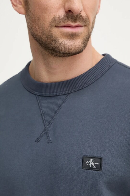 Бавовняна кофта Calvin Klein Jeans J30J327115 блакитний