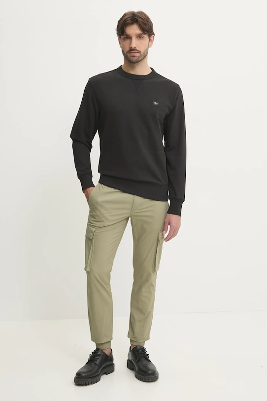 Bavlněná mikina Calvin Klein Jeans J30J327115 černá SS25