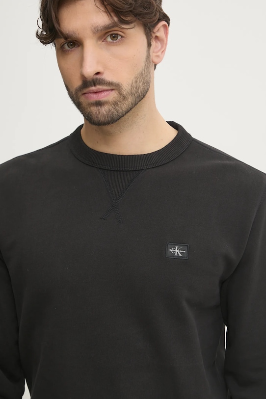 Bavlněná mikina Calvin Klein Jeans černá J30J327115