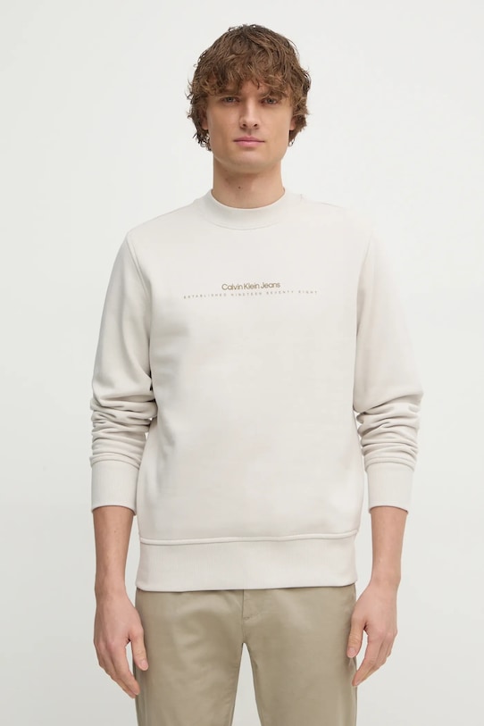 Calvin Klein Jeans bluza pozostałe beżowy J30J327119
