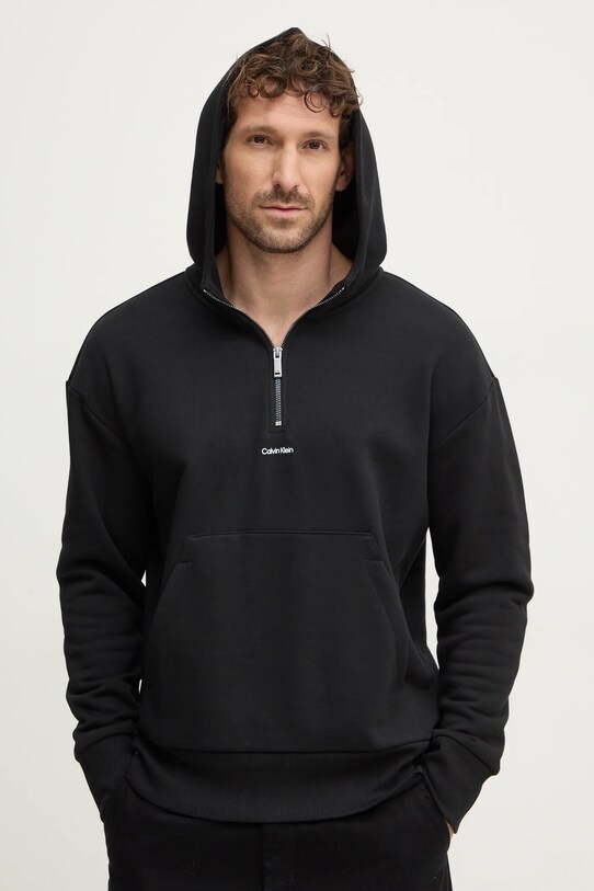 Calvin Klein bluza z kapturem czarny K10K113762