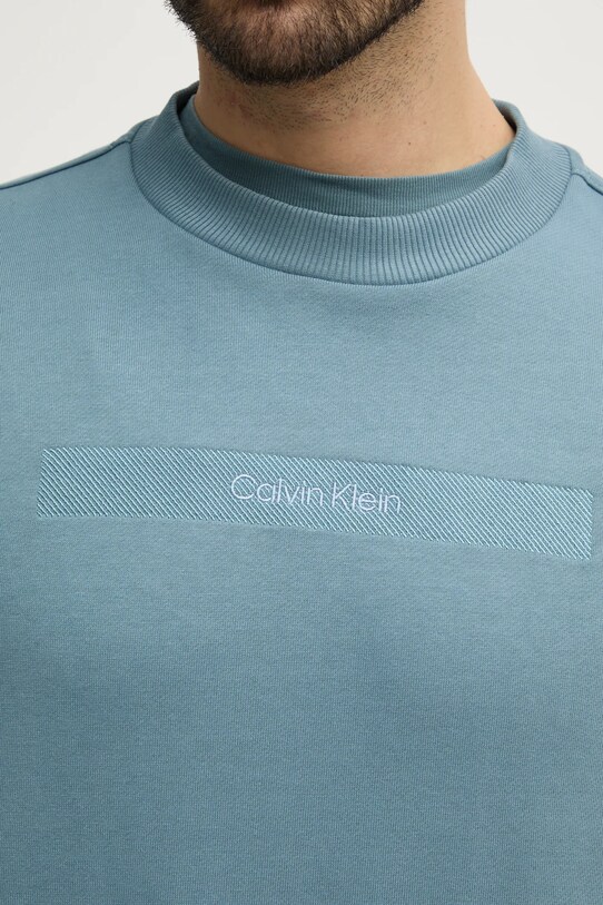 Calvin Klein bluza bawełniana K10K113763 turkusowy
