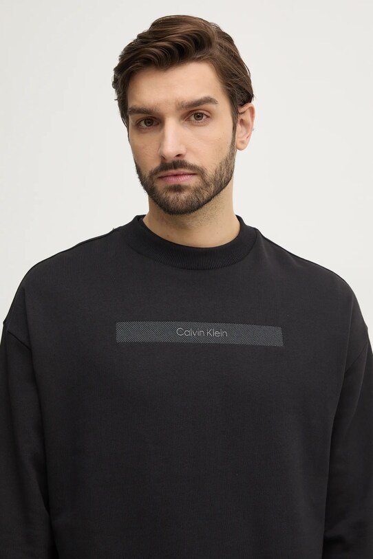 Calvin Klein hanorac de bumbac negru K10K113763