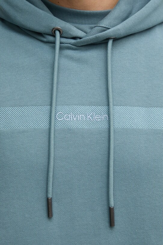 Bavlnená mikina Calvin Klein K10K113768 tyrkysová