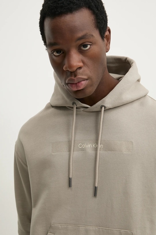 Bavlněná mikina Calvin Klein béžová K10K113768