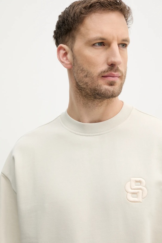 BOSS hanorac de bumbac bej 50533075