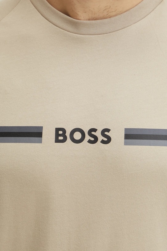 Бавовняна кофта BOSS 50535780 бежевий