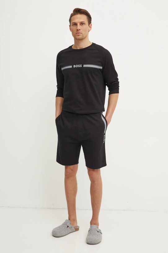 BOSS hanorac de bumbac 50535780 negru SS25