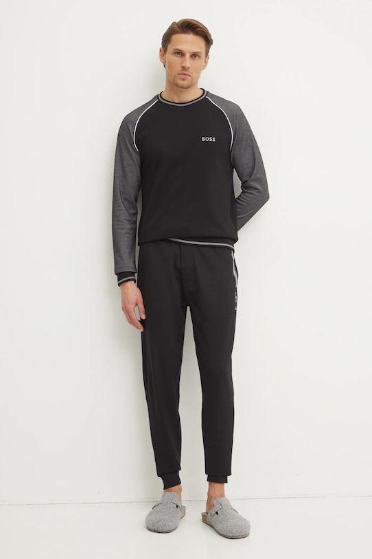 Кофта лаунж BOSS 50535836 чорний SS25