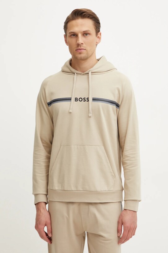 BOSS hanorac lounge din bumbac bej 50535854