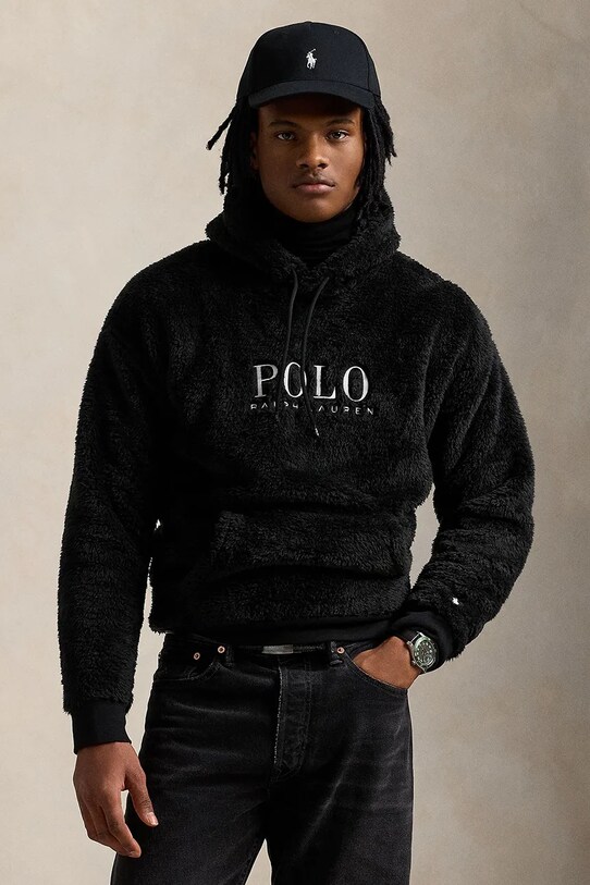 Mikina Polo Ralph Lauren s kapucňou čierna 710962011