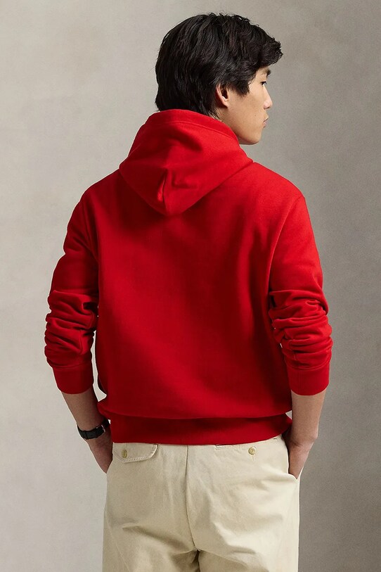 Pamučna dukserica Polo Ralph Lauren 710962139 crvena SS25