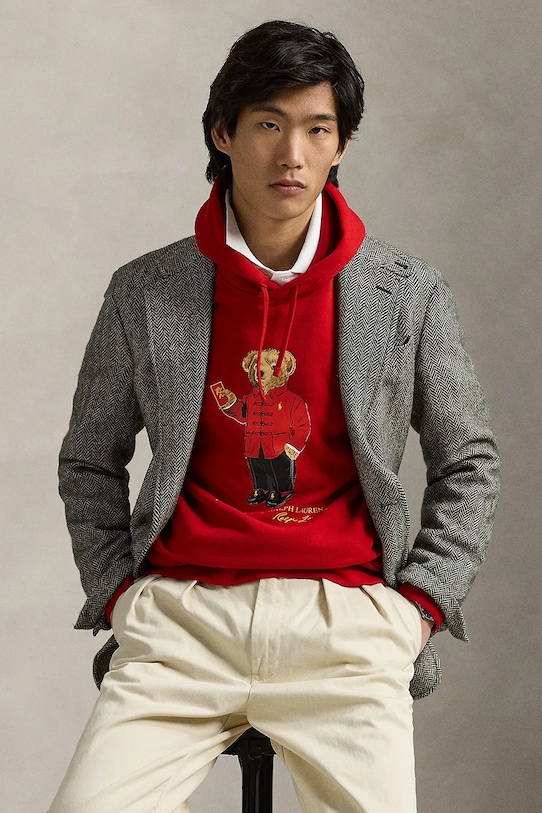 Бавовняна кофта Polo Ralph Lauren 710962139 червоний