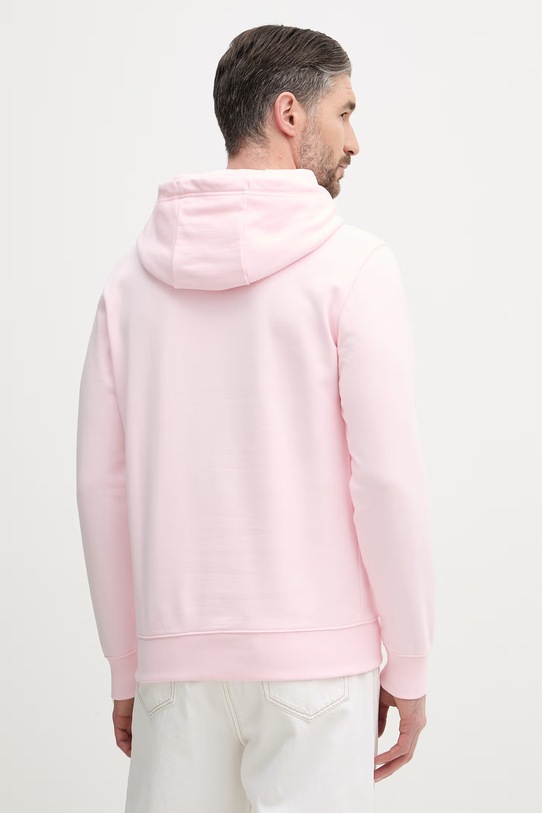 Ρούχα Tommy Hilfiger μπλούζα με κουκούλα ανδρική βαμβακερή MW0MW37235 ροζ