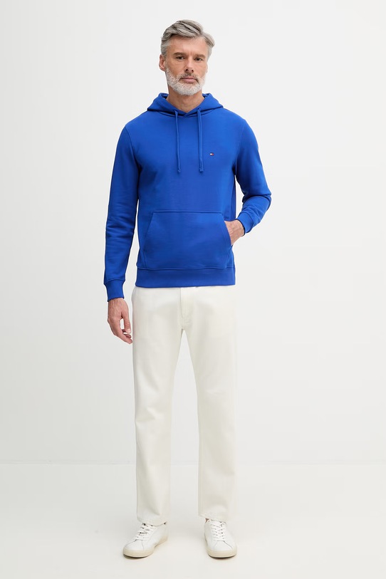 Tommy Hilfiger Μπλούζα με κουκούλα Ανδρική βαμβακερή MW0MW37235 μπλε SS26