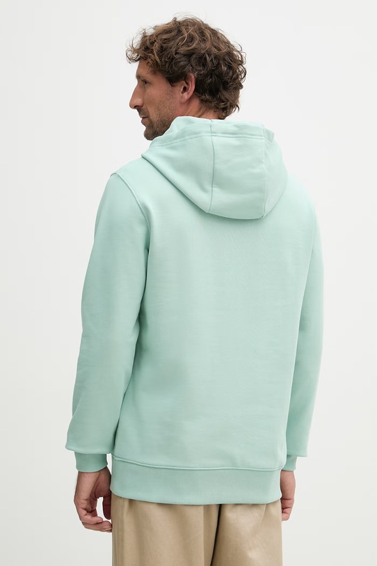 Ρούχα Tommy Hilfiger Μπλούζα με κουκούλα ανδρική βαμβακερή MW0MW37235 τιρκουάζ