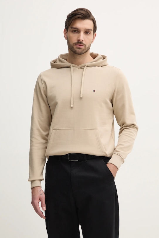 Хлопковая кофта Tommy Hilfiger с капюшоном бежевый MW0MW37235