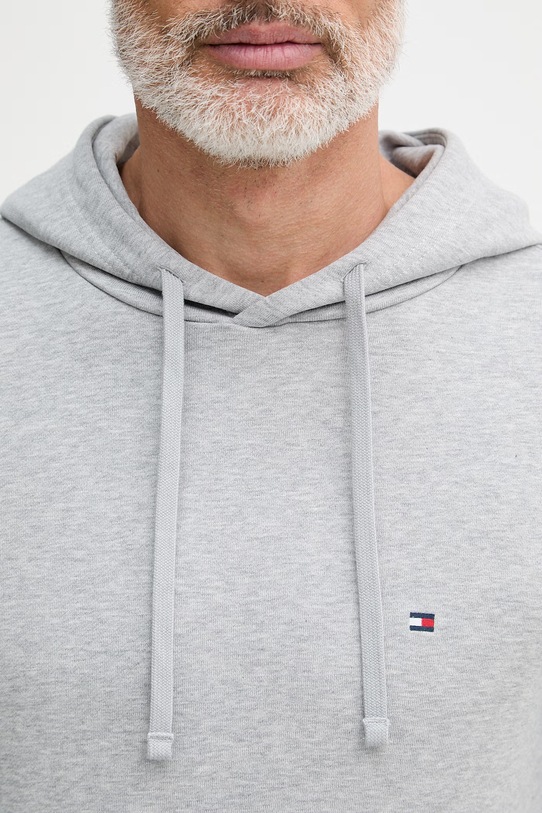 Tommy Hilfiger μπλούζα με κουκούλα ανδρική βαμβακερή MW0MW37235 γκρί