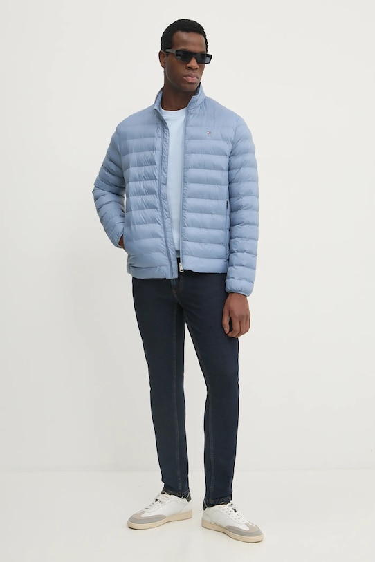 Pamučna dukserica Tommy Hilfiger MW0MW37237 plava SS25